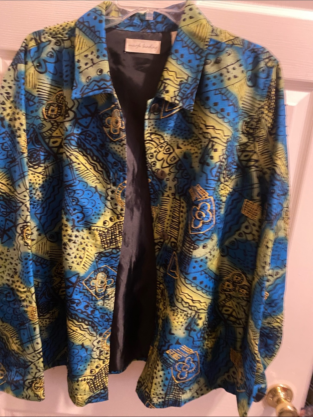 Marsh Landing Blue and Green Printed Jacket